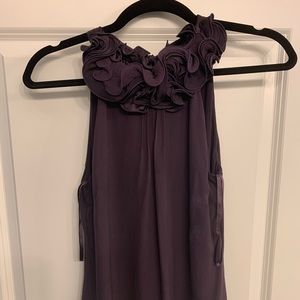 Purple Ann Taylor Ruffle Tank